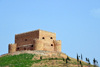 Erbil / Hewler / Arbil / Irbil, Kurdistan, Iraq: Khanzad / Banaman Castle Historic Site - hill top fortress on the road to Shaqlawa, built in the Soran Period, an early 16th century a Kurdish emirate - designed with a squat turret on each of its four corners - photo by M.Torres