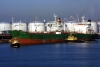 Latvia - Ventspils: oil storage tanks and tanker - Sacor - Galp Setubal - Vent Bunkers (photo by A.Dnieprowsky)