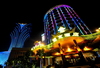 Macau, China: the original Casino Lisboa and the Grand Lisboa at night - photo by M.Torres