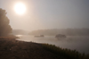 Bekopaka, Antsalova district, Melaky region, Mahajanga province, Madagascar: morning mist - sun rises over the Manambolo River - photo by M.Torres