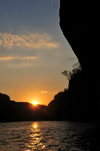 Antsalova district, Melaky region, Mahajanga province, Madagascar: Manambolo River - warm colours of sunrise - photo by M.Torres