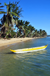 Vohilava, le Sainte Marie / Nosy Boraha, Analanjirofo region, Toamasina province, Madagascar: traditional canoes and tropical beach on the sheltered east coast of the island - photo by M.Torres