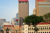 Kuala Lumpur, Malaysia: CIMB Bank, OCBC Bank, Wisma Lee Rubber - Old High Courts on the bottom right and the City Theatre bottom left - photo by M.Torres