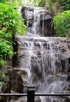 Kuala Lumpur, Malaysia: waterfall and rainforest - Jungle boardwalk at Kuala Lumpur International Airport (KLIA), Satellite terminal A - Sepang, Selangor - photo by M.Torres