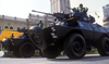 National day military parade - APCs, Kuala Lumpur, Malaysia - photo by B.Lendrum