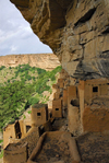 Bandiagara Escarpment, Dogon country, Mopti region, Mali: Tellem and Dogon granaries under the cliff - Land of the Dogons - Unesco world heritage site - photo by J.Pemberton