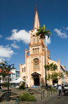 Fort-de-France, Martinique: Cathedral of Saint-Louis - Rue Schoelcher, Msg. Romro square - French West Indies, Caribbean - photo by D.Smith