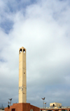 Nouakchott, Mauritania: the tall and slender fishing harbor observation tower - photo by M.Torres