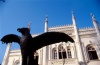 Mozambique / Moambique - Maputo / Loureno Marques: Museum of Natural History - bird and faade - Manueline architecture / museu de histria natural - photo by F.Rigaud