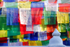 Kathmandu valley, Nepal: Buddhist prayer flags on Bodnath Stupa - northeastern outskirts of Kathmandu - photo by J.Pemberton