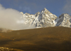 Khumbu region, Solukhumbu district, Sagarmatha zone, Nepal: cloud of fog in the mountains - photo by E.Petitalot