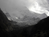 Nilt, Gilgit District - Northern Areas, Pakistan: view of the Rakaposhi Peak - 7,788 metres - Karakoram mountain range - Nagar Valley - photo by D.Steppuhn