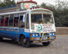 Jhelum District, Punjab, Pakistan: Khewra Salt Mines - tour bus - University of Karachi, Department of Geology - Isuzu - photo by D.Steppuhn