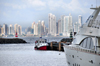 Panama City / Ciudad de Panama: Flamengo island marina - looking at Punta Pacifica - Amador causeway - photo by M.Torres