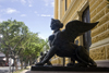 Panama City / Ciudad de Panama: bronze chimera at the entrance to the Instituto Nacional de Panam - photo by H.Olarte