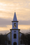 Ponte de Sor, Portugal: main church at dusk - igreja ao crepusculo - photo by M.Durruti