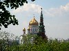 Russia - Moscow: Kremlin - two worlds - star and cross -  Borovitskaya Tower and  Cathedral of Christ the Saviour, architect K.Ton (photo by Dalkhat M. Ediev)