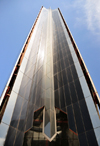 Johannesburg, Gauteng, South Africa: 11 Diagonal Street skyscraper seen from the entrance - architect Helmut Jahn - corner of Diagonal St and President St - Central Business District - photo by M.Torres