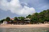 Gustavia, St. Barts / Saint-Barthlemy: Shell beach - waterfront restaurant - Anse de Grands Galets - photo by M.Torres