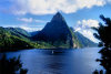 St Lucia: coast and Pitons from Anse Chastanet - photo by P.Baldwin