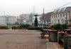 Saint-Pierre et Miquelon - St Pierre: misty day - Place du Gnral Charles de Gaulle - photo by B.Cloutier