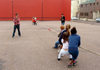 Saint-Pierre et Miquelon - Saint-Pierre: tug of war - Basque festival- Basque pelota wall in the background - Fronton Zazpiak Bat - photo by B.Cloutier