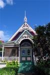 Mustique island: decorated wooden faade (photographer: Pamala Baldwin)