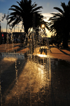 Cagliari, Sardinia / Sardegna / Sardigna: fountain by the harbour - Via Roma - Calata Roma - quartiere Marina - photo by M.Torres