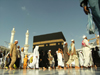 Mecca / Makkah, Saudi Arabia: close up view of the Holy Kaaba, Arabic for 'square house' - ground floor of Haram Mosque - photo by A.Faizal