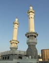 Mecca / Makka al-Mukarrama, Saudi Arabia: Minarets of 'bab al Fath' - Door of Fath - at Haram Mosque - there are four main doors entering Al-Masjid al-Haram - photo by A.Faizal