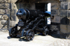 Scotland - Edinburgh: one of many canons on display at Edinburgh Castle - photo by C.McEachern