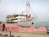 Senegal - Saint Louis: old passenger boat - ocean front - photo by G.Frysinger