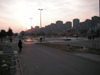 Serbia - Belgrade: boulevard and skyline - photo by A.Kilroy