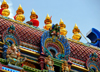 Mahe island, Seychelles: Victoria - Hindu temple - detail of the gopuram - photo by M.Torres