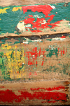 Banana Island, Sierra Leone: boat up close paint - wooden hull - photo by J.Britt-Green