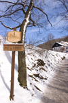 sign on trail - Smarna Gora mountain on the outskirts of Ljubljana, Slovenia - photo by I.Middleton