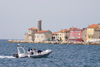 Slovenia - Piran: boat and promenade - seafront, Adriatic coast - photo by I.Middleton