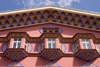 detail of the facade of the old People's Loan Bank building - Wiener Sezession architecture in Miklosiceva Cesta, Ljubljana, Slovenia - photo by I.Middleton