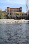 Spain / Espaa - El Barco de vila: the castle and the river Tormes - castillo (photo by M.Torres)