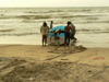 Sri Lanka - Negombo -beach - off for fishing in the evening - photo by K.Y.Ganeshapriya