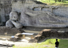 Polonnaruwa, North Central province, Sri Lanka: reclining Buddha entering Nirvana - 14 meters long statue - Ancient City of Polonnaruwa - Unesco World Heritage site - photo by B.Cain