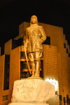 Damascus, Syria: general Yusuf Al-Azmah, Minister of War and Chief of Staff under Prince Faisal, killed while fighing the French army - statue on the square bearing his name - photographer: M.Torres