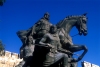 Syria - Damascus / Damas Esh Sham / Damasco / Dimashq / ash-Sham / DAM : Saladdin - equestrian statue of the Kurdish warlord who took Jerusalem from the Crusaders - in front of the citadel / Salah ad-Din - photographer: John Wreford