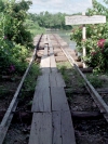 Thailand - Kanjanaburi: remains of the original nridge over the River Kwai (photo by J.Kaman)