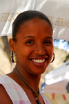 Port of Spain, Trinidad and Tobago: smiling girl with bright white teeth - photo by E.Petitalot