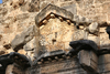 Turkey - Aspendos / Belkis (Antalya province): Roman Theater - Dionysus / Dionysius, god of wine and entertainment above the stages - photo by C.Roux