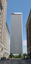 Tulsa, Oklahoma, USA: BOK tower - Bank of Oklahoma - designed by Minoru Yamasaki - formerly One Williams Center - skyscraper - photo by G.Frysinger