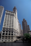 Chicago, Illinois, USA: Wrigley Building and Tribune Tower as seen from the Chicago River - Chicago's 'Magnificent Mile' - photo by C.Lovell