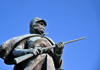 Denver, Colorado, USA: Colorado State Capitol - Civil War monument - bronze figure of a Union Soldier with rifle - sculptor Captain John D. Howland - photo by M.Torres