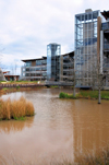 Little Rock, Arkansas, USA: Heifer International headquarters and pond - Reese Rowland at Polk Stanley Yeary Architects - platinum-rated building under LEED certification - photo by M.Torres